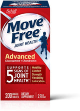 Load image into Gallery viewer, Schiff Move Free Joint Health Advanced Glucosamine &amp; Chondroitin Joint Supplements (200 Coated Tablets in Value Pack Box)
