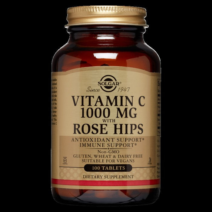 Vitamin C 1000 mg with Rose Hips 100 Vegetable Based Tablets