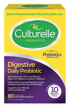 Load image into Gallery viewer, Culturelle Digestive Health Probiotics 80 Once Daily Vegetarian (80 Capsules)
